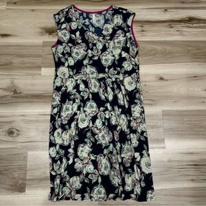 Gilli Sleeveless Blue Green Floral Dress Women’s 1XL